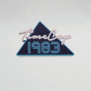 Fridge magnet triangle blue galaxy glow flat