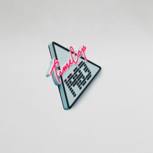 Fridge magnet triangle blue 3D