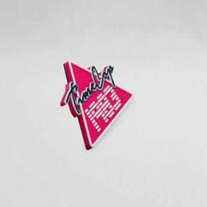 Fridge magnet triangle pink 3D