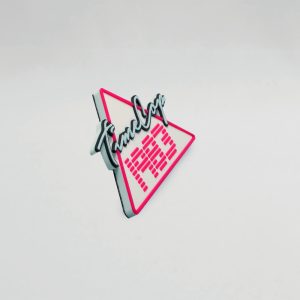 Fridge magnet triangle white 3D