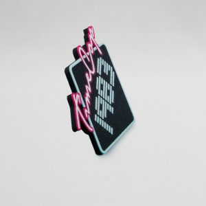 Button diamond black flat