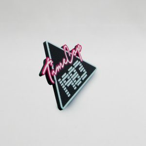 Button triangle black flat