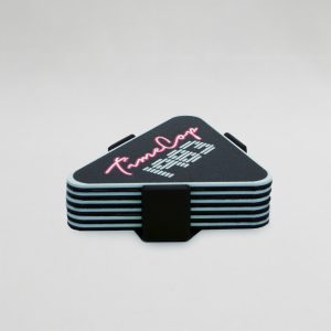 Coaster set 6 triangle black