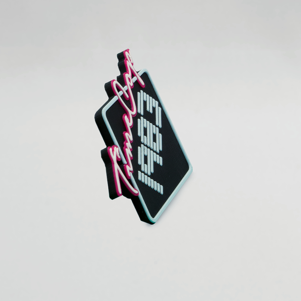 Fridge magnet diamond black 3D - Image 2