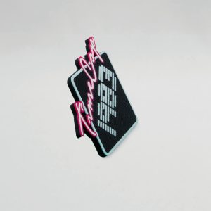 Fridge magnet diamond black flat