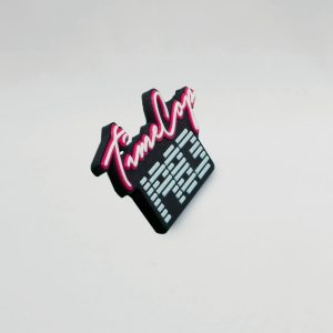 Fridge magnet rectangle black 3D