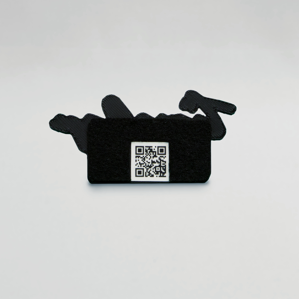 Fridge magnet rectangle black flat - Image 3