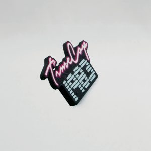 Fridge magnet rectangle black flat