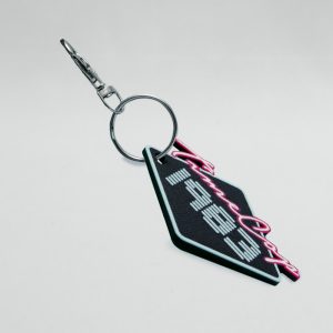 Keychain diamond black flat