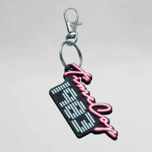 Keychain rectangle black 3D