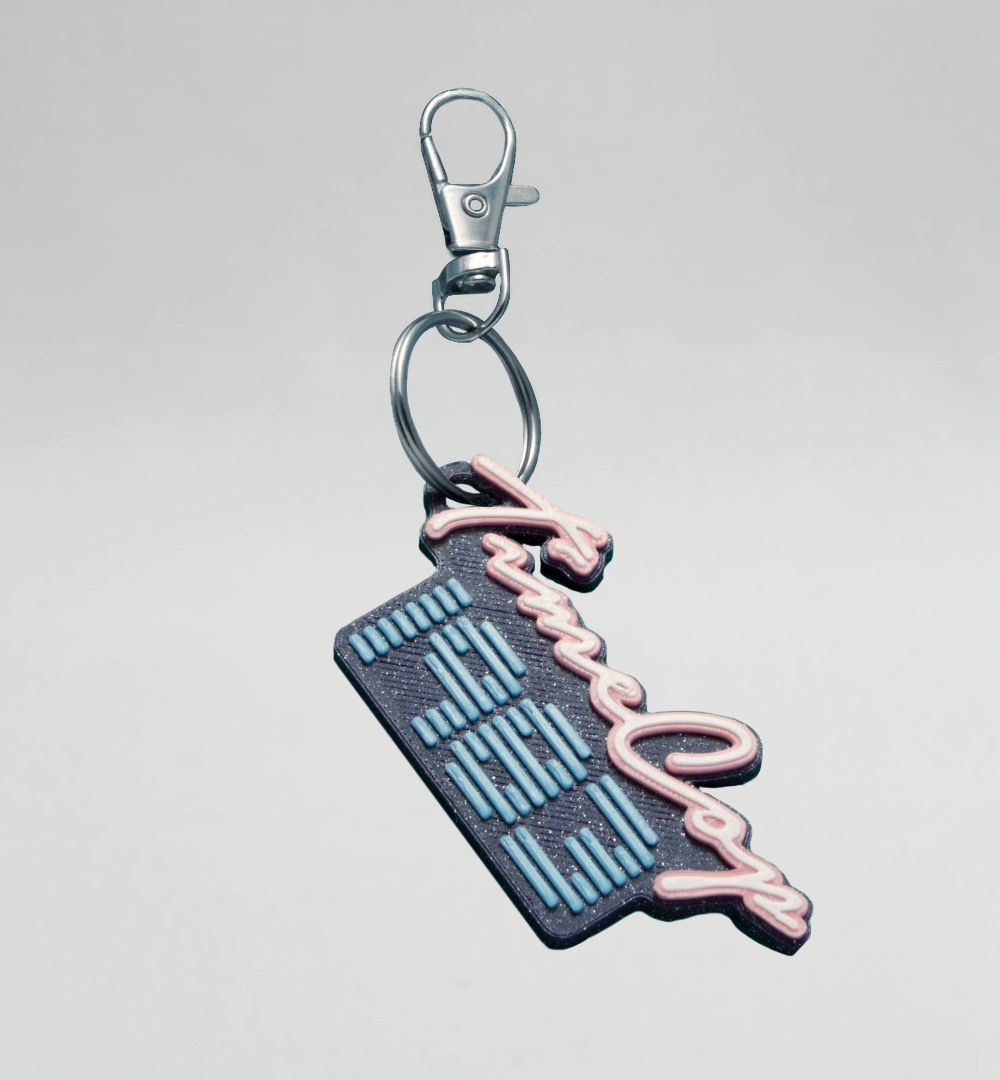 Blue Galaxy_KeyChain_Rectangle_3D_Front