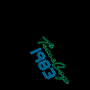 Keychain rectangle blue galaxy glow flat