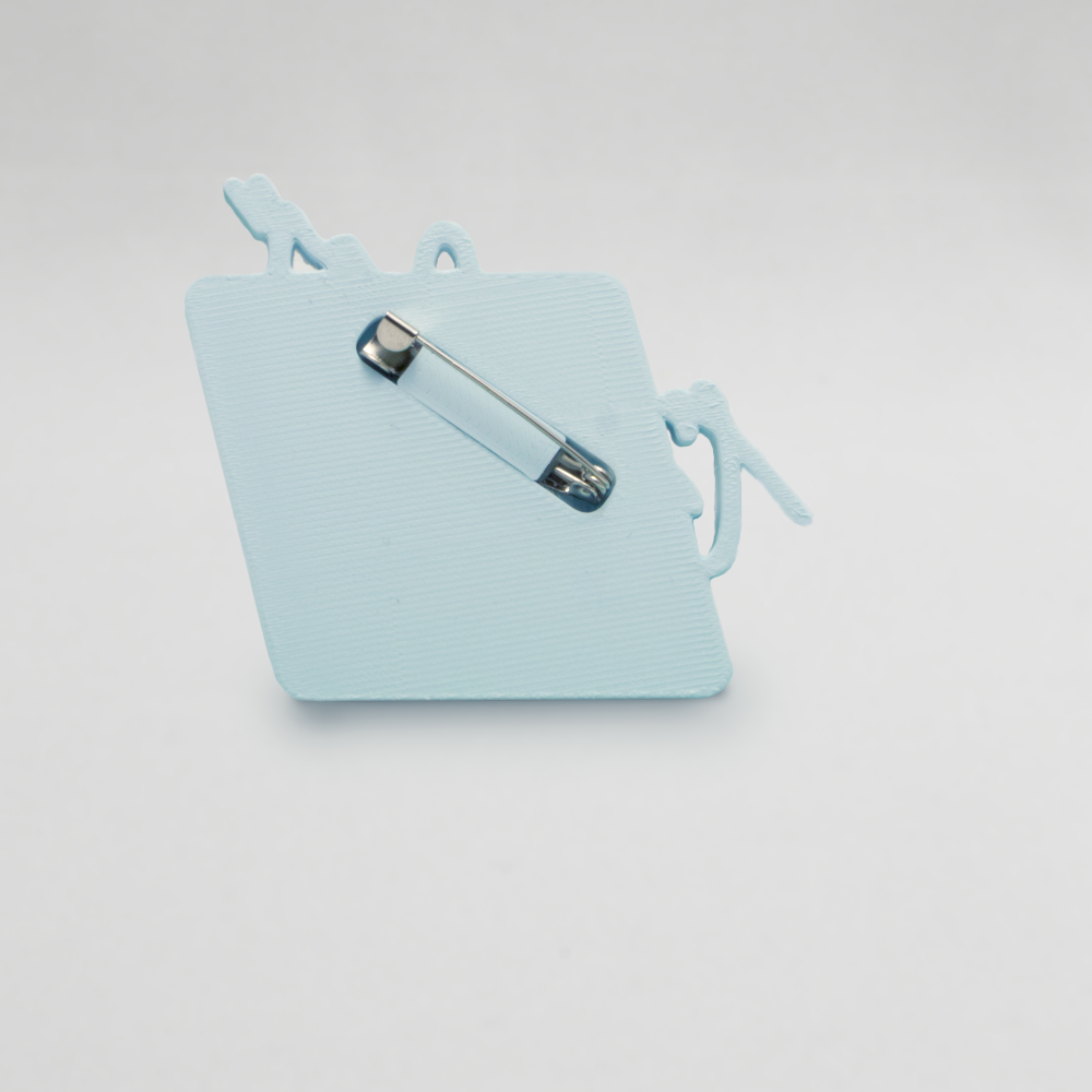 Blue Button Diamond Back