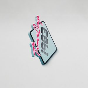 Button diamond blue flat