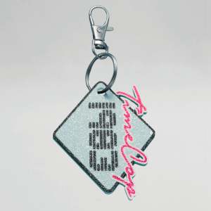 Keychain diamond blue flat