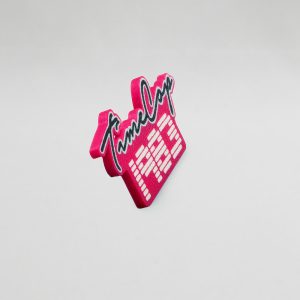 Button rectangle pink flat