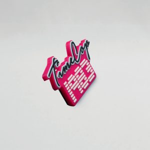 Fridge magnet rectangle pink 3D