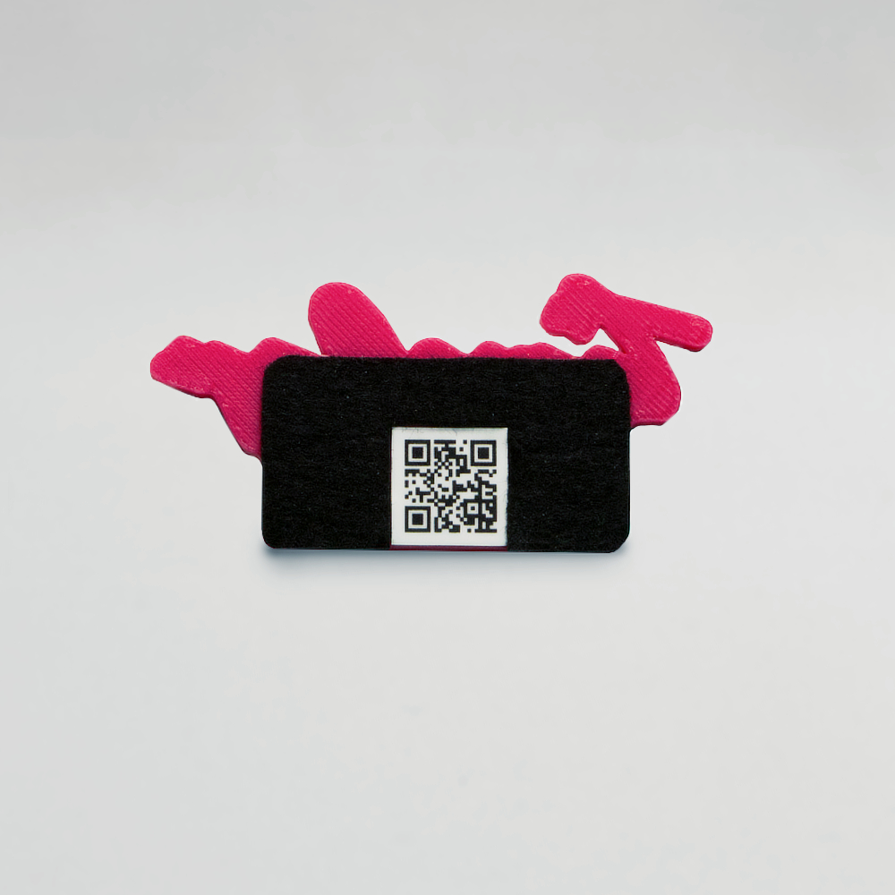 Fridge magnet rectangle pink flat - Image 3