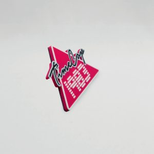 Fridge magnet triangle pink flat