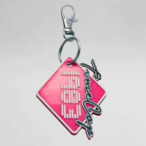 Keychain diamond pink 3D