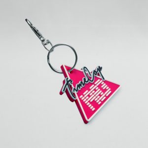 Keychain triangle pink 3D