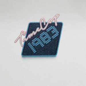 Button diamond purple galaxy glow flat