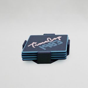 Coaster set 4 diamond purple galaxy glow