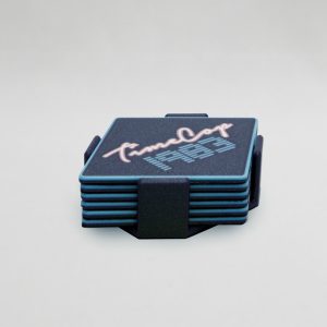 Coaster set 6 diamond purple galaxy glow