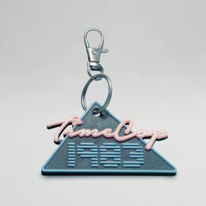 Keychain triangle purple galaxy glow 3D