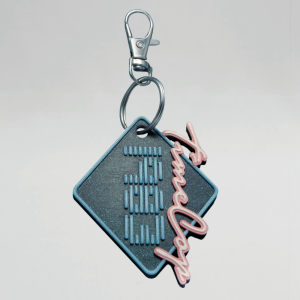 Keychain diamond purple galaxy glow 3D