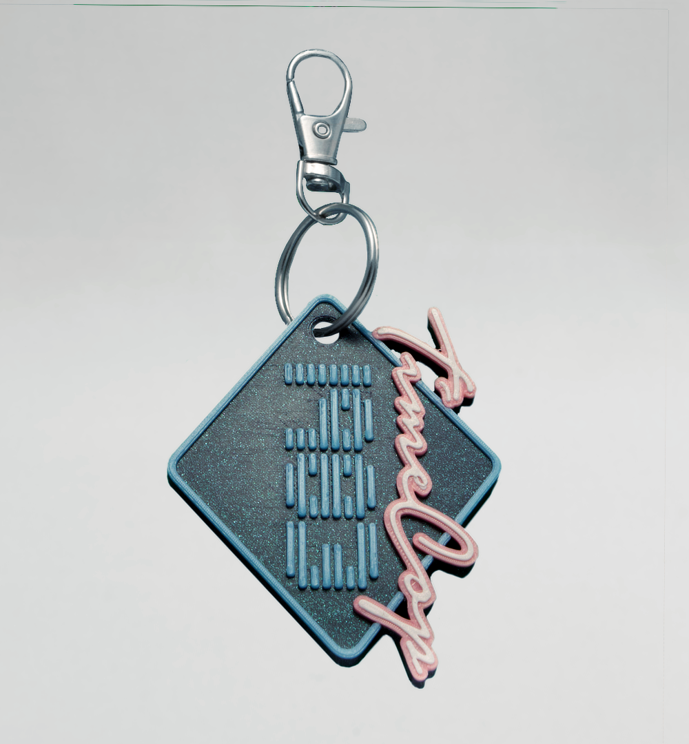 Purple galaxy_KeyChain_Diamond_3D_Front