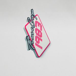 Button diamond white flat