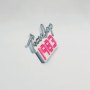 Fridge magnet rectangle white flat