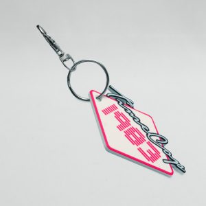 Keychain diamond white flat