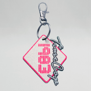 Keychain diamond white flat