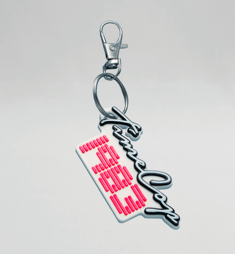 White_KeyChain_Rectangle_3D_Front
