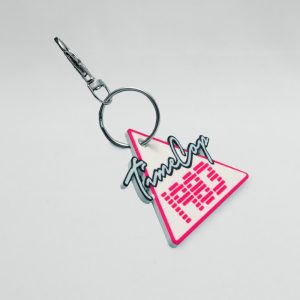 Keychain triangle white flat