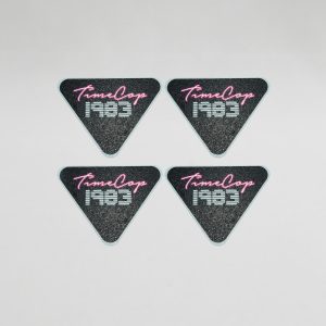 Coaster set 4 triangle black