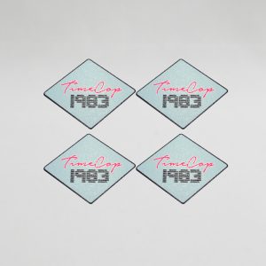 Coaster set 4 diamond blue