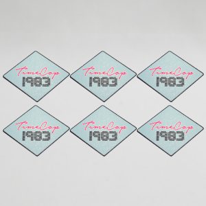 Coaster set 6 diamond blue