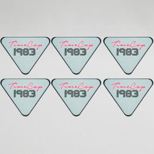 Coaster set 6 triangle blue