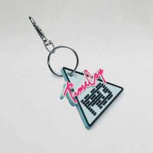 Keychain triangle blue 3D