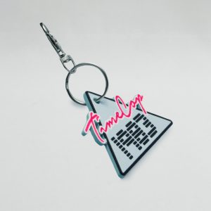 Keychain triangle blue flat