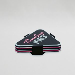 Coaster set 4 triangle mixed colors