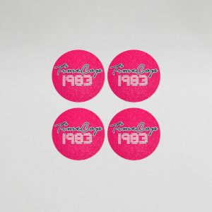 Coaster set 4 circle pink