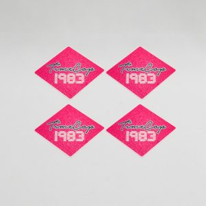 Coaster set 4 diamond pink