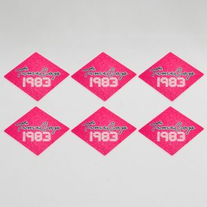 Coaster set 6 diamond pink