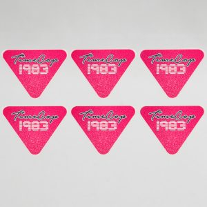 Coaster set 6 triangle pink