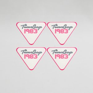 Coaster set 4 triangle white